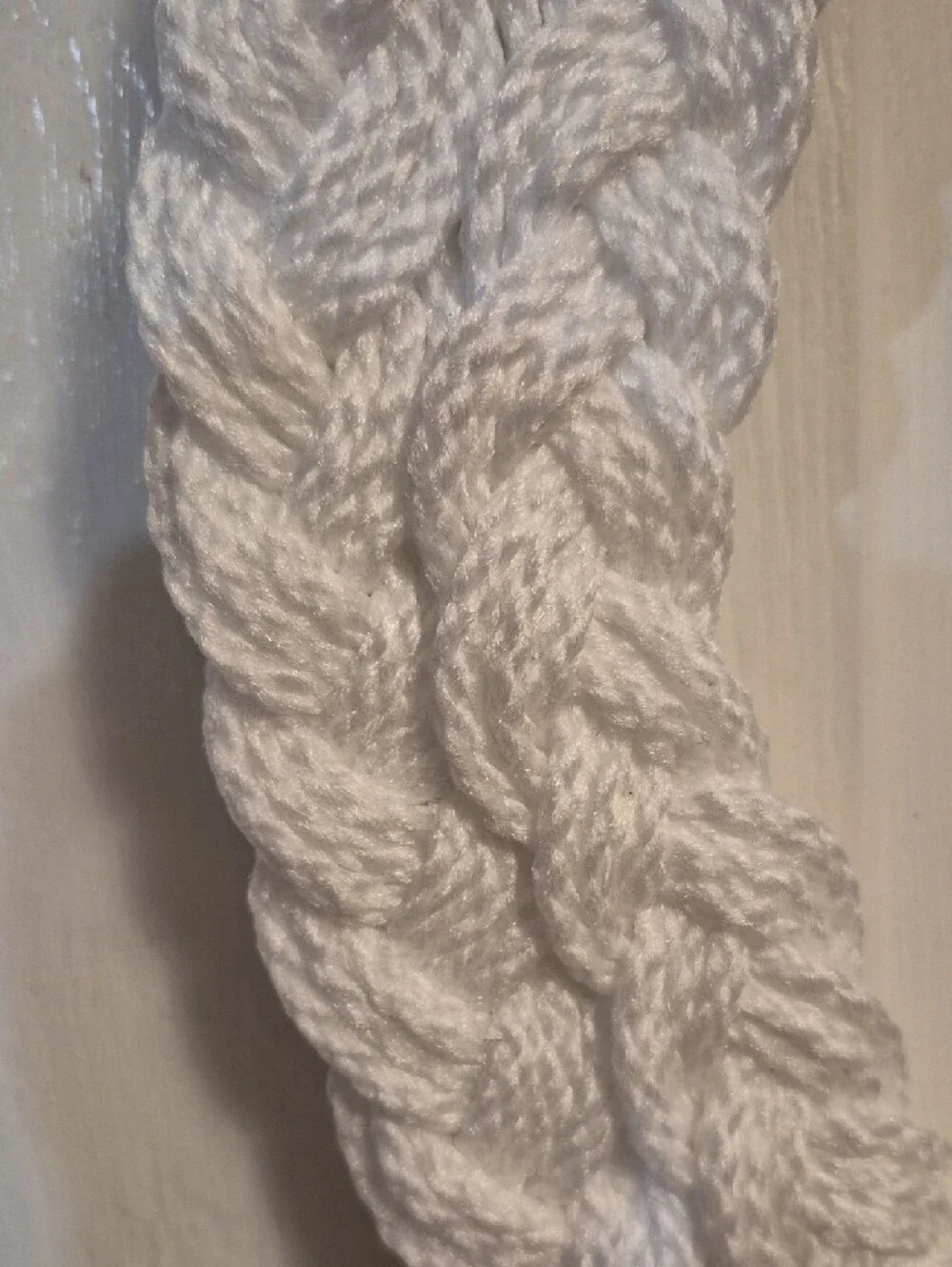 Wreath, Braided Rope Decor with Lavender Lilac Accents